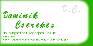 dominik cserepes business card